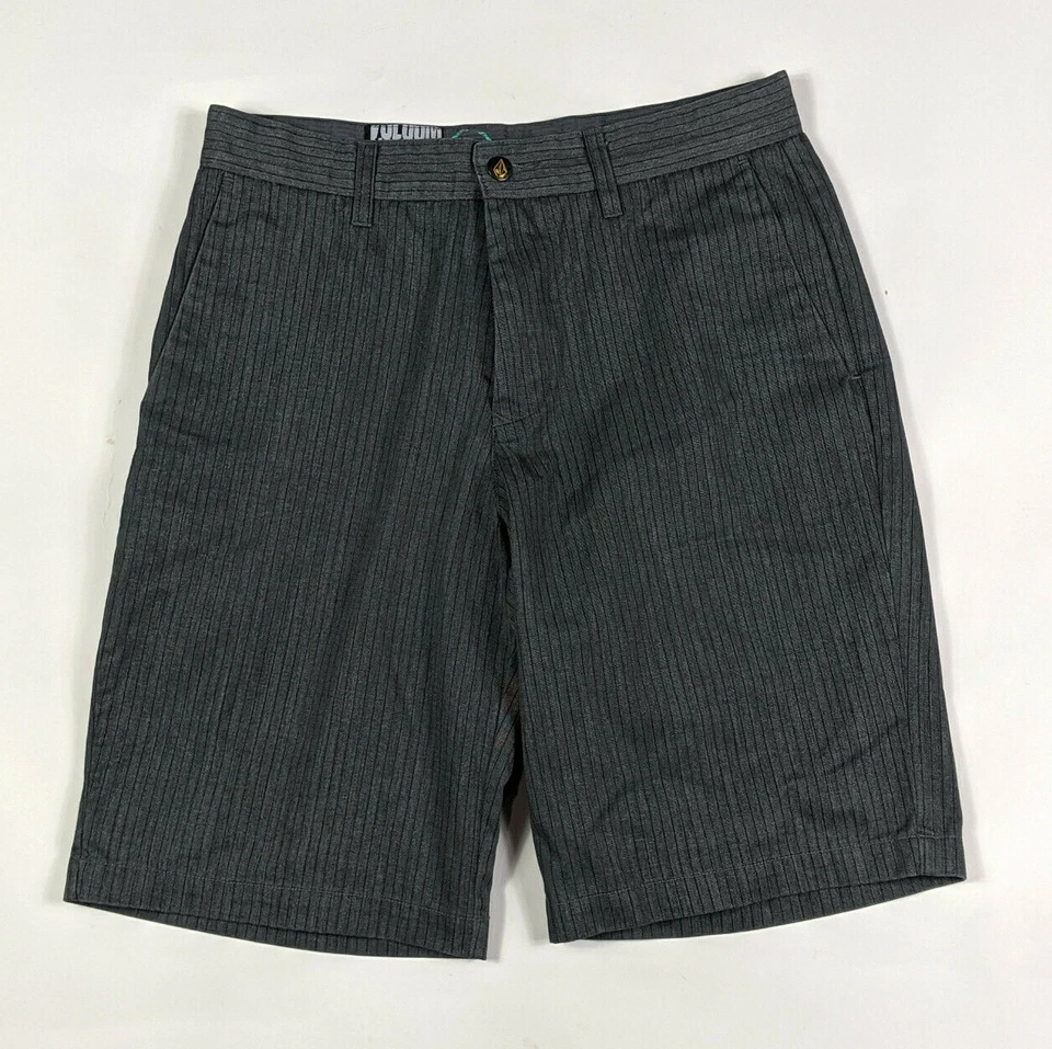 Volcom Frickin Chino 22" Stripe Size 30 Gray Mens Shorts - Image 1 of 4