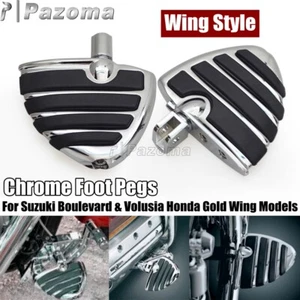 Clavijas estilo ala para Honda Goldwing 1800 / Can-Am Spyder RS 2001-2013 cromadas - Imagen 1 de 9