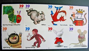 us stamps 3987-3994 Lot of 8 2006 Maisy Olivia Wild Thing Curious George 39 cent - Picture 1 of 2