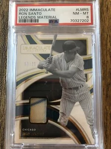 2022 Immaculate Collection Ron Santo Legends Material /25 PSA 8 Chicago Cubs HOF - Bild 1 von 3
