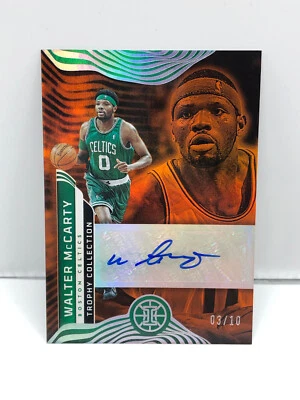 Walter McCarty 2021-22 Panini Illusions Trophy Collection Auto Orange #03/10 - Image 1 of 2
