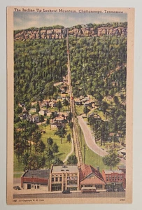 The Incline Up Lookout Mountain, Chattanooga, Tennessee - Linen Postcard - Picture 1 of 2