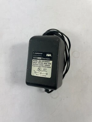 Adaptador de fuente de alimentación Geniune Linksys AM-1201000D41 salida 12 V 1,0 A B01 Foto 1 de 3