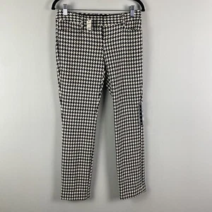 Express Columnist Slim Pants Size 0 Black White Low Rise - Picture 1 of 11
