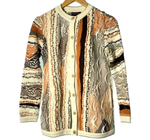 COOGI Knitted Cardigan Long Sleeve 3D Knit Size SS Made in Australia - Picture 1 of 5