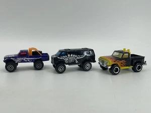 Vintage Matchbox 3 Trucks Cars Lot 4X4 Open Back 4X4 Chevy Van Flareside Pick Up - Picture 1 of 14