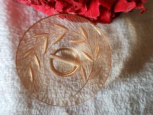 Gros bouton ancien lucite plexis épis de blé à pied 3,1 cm ref 3419 - Foto 1 di 6