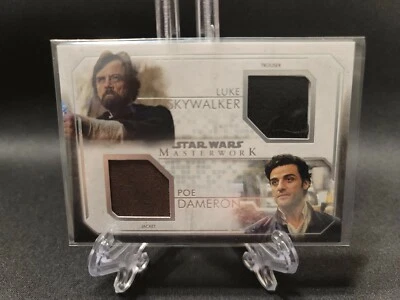 2020 Topps Star Wars Masterwork Luke Skywalker & Poe Dameron Costume Relic /50  - Image 1 of 2