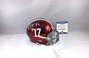 AMARI COOPER SIGNED ALABAMA CRIMSON TIDE CHROME MINI HELMET BECKETT BAS 2 - Picture 1 of 3