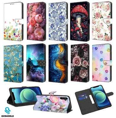 for Samsung Galaxy S10 S9 S8 S7 S6 Edge Plus Flip Wallet Card Slots Leather Case - image 1 of 4