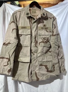 US Navy DCU Blouse Size Med Reg Naval Coastal Warfare Chief Petty Officer NAMED - Picture 1 of 7