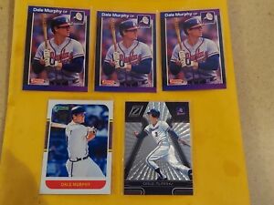 DALE MURPHY 5 card lot 1989 Donruss, 2005 Zenith, 2021 Donruss Atlanta Braves