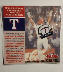 Texas Rangers Throwback Donnerstag Sammler Pin 5 von 7 Ivan Rodriguez im Ruhestand 7 - Bild 1 von 1