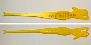 CORK  ROOM TAVERN REST. Bay-Wellington TORONTO Vintage Yellow SWIZZLE STIR STICK - Picture 1 of 3