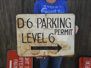 North Carolina NC Wolfpack Sign Stadium D-6 Parking Permit Level Black & White - Picture 1 of 3