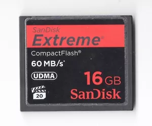SanDisk Extreme 16GB 60MB/s UDMA CF Compact Flash Camera Memory Card - Picture 1 of 7