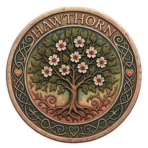 Weißdorn Keltisches Sternzeichen Aufkleber - Gälische Weisheit Aufkleber - Druiden - Natur 5" Decal - Bild 1 von 1