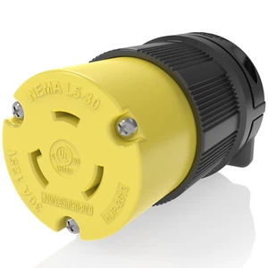 NEMA L5-30R 30A 125V Spina di ricambio presa femmina bloccaggio camper 3 poli 30amp - Foto 1 di 12