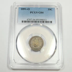 1891 O PCGS G4 - Silver Seated Dime - US Coin #49527A - Picture 1 of 2