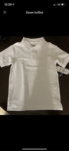Boys Nautica Uniform/Casual White Wicking Polo Shirt Size 5 - Picture 1 of 1