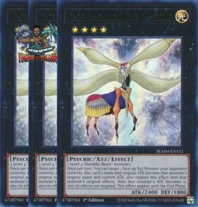 Yugioh! 3x Número 8 Heráldico Rey Genoma-Patrimonio BLMM-EN152 Ultra Raro 1ª Edición Casi Nuevo - Imagen 1 de 1