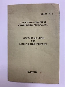 Safety Regulations for Motor Vehicle Operators LEADP 385-3 - Foto 1 di 8