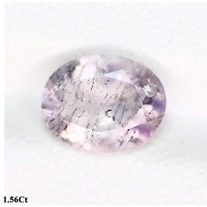 1.56 Ct Oval 8.9 x 7.5 MM 100% Natural Pink With red black dot STRAWBERRY QUARTZ - Picture 1 of 5