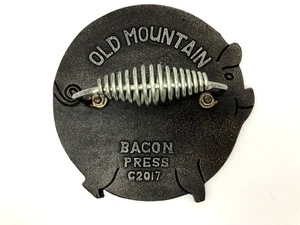 Old Mountain pressa per pancetta in ghisa pesante a forma di maiale manico per cauzione a spirale C 2017 - Foto 1 di 5