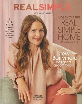 Real Simple Magazine October 2025 Drew Barrymore - Idea Book - Double Cover - Image 1 of 2