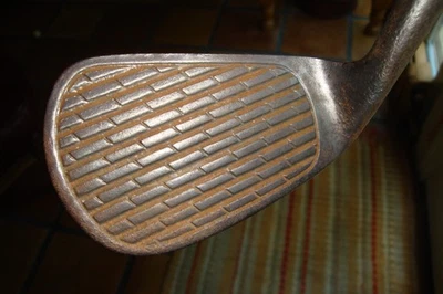 Escaso Antiguo Hickory LADRILLO CARA HIERRO por Kroydon Todo Original 37" Eje Apretado Foto 1 de 4