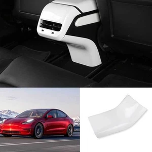 Glossy White Rear Air Outlet Vent Panel Cover Trim For Tesla Model 3 Y 2017-2023 - Picture 1 of 8