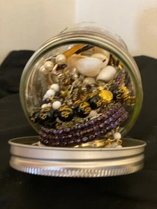 Curated Vintage Jewelry Treasure MASON JAR Lot | Guaranteed STERLING & Signed Pi - Picture 1 of 3