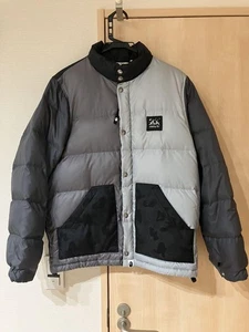USED A BATHING APE DOWN JACKET, SIZE S, GRAY/BLACK GOOD - Picture 1 of 7