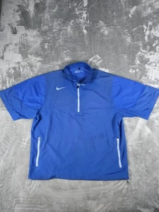Nike Golf Shirt Mens XL Blue Pullover Polyester Windbreaker Extra Large Half Zip - Picture 1 of 15