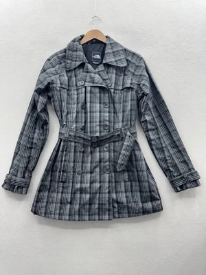 Abrigo de lluvia impermeable North Face Hyvent para mujer gris medio a cuadros tenca nuevo sin etiquetas Foto 1 de 4