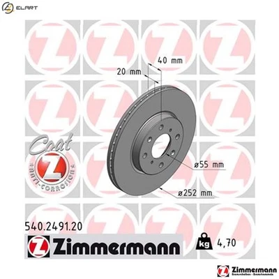 2x BRAKE DISC 540.2491.20 FOR SUZUKI VAUXHALL AGILA/Mk/II OPEL K10B 1.0L 3cyl - Image 1 of 4