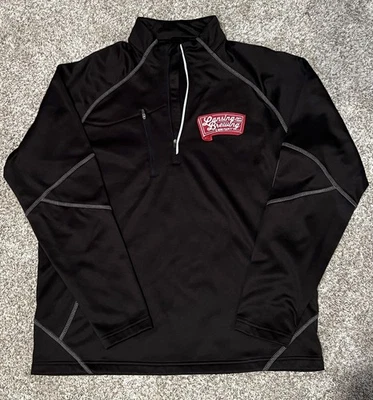 Moletom North End preto quarto de zíper - Tamanho grande. Lansing Brewing Co. Logotipo - Imagem 1 de 4