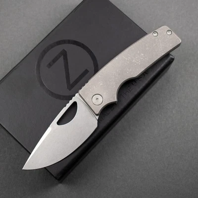 ¡NUEVO! Oz Machine Co. Roosevelt, hoja Elmax, titanio lavado a la piedra oscuro Foto 1 de 4