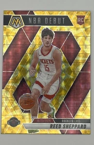 2024-25 Panini Mosaic - NBA Debut Reed Sheppard #252 Reactive Yellow Mosaic... - Picture 1 of 2