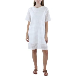 Gracia Womens White Semi-Formal Mini Lace Overlay Shift Dress XL BHFO 7334 - Picture 1 of 2