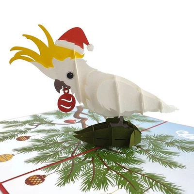 Christmas Cockatoo Pop Up Card — 第 1/4 张图片