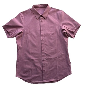 Lululemon Mens Airing Easy Short Sleeve Collared Lightweight Shirt Golf Preppy - Picture 1 of 15