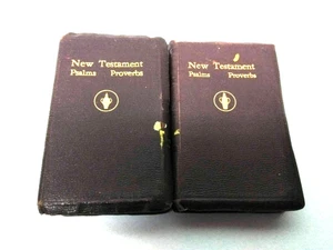 Lot of 2 - New Testament of Our Lord & Saviour Jesus Christ Pocket Size 1955 Ed - Picture 1 of 7