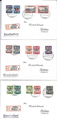 WW2 WWII German Third Reich  Danzig abschied 1939 three  registered cover - Image 1 of 2