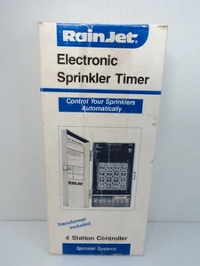 NOS Vintage RainJet Electric Sprinkler Timer RJC-4 Four Zone without Pump Start - Picture 1 of 2