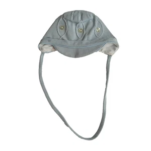 Vintage S&L 70er Newborn 0-1mo Baby Junge Unisex blau Cord Sonnenhut Sonnenhaube - Bild 1 von 22