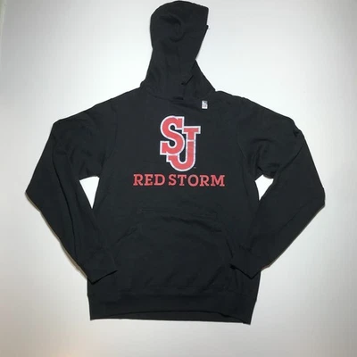St. John's University "SJ Red Storm" Stacked Pullover Hoodie Black Adult Small - Image 1 of 4