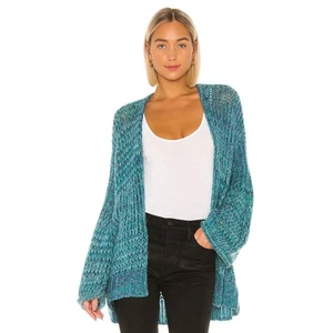 Free People Women S Chunky Knit Cardigan Sweater Home Town Cardi Oversized Boho - Picture 1 of 13