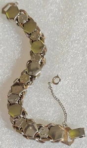 Vintage Decorative Links Chunky Double Chain Retro Bracelet - Picture 1 of 8