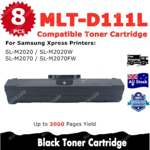 8x Non-OEM MLT-D111L MLTD111L D111S Toner for Samsung SL M2020 M2020W M2070 - Picture 1 of 2